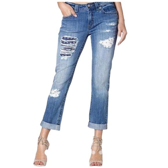 🎉HP🎉 MISS ME American Roadside Boyfriend Jean - size womens 29” waist - Picture 1 of 15